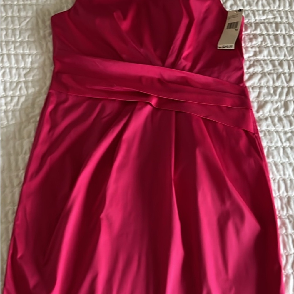 DKNY Vibrant Hot Pink Sleeveless Dress